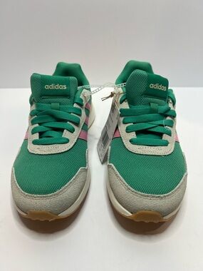 Adidas Run 60s 4.0 Women's Green Pink Beige Textile Suede Sneakers JR6631 2025